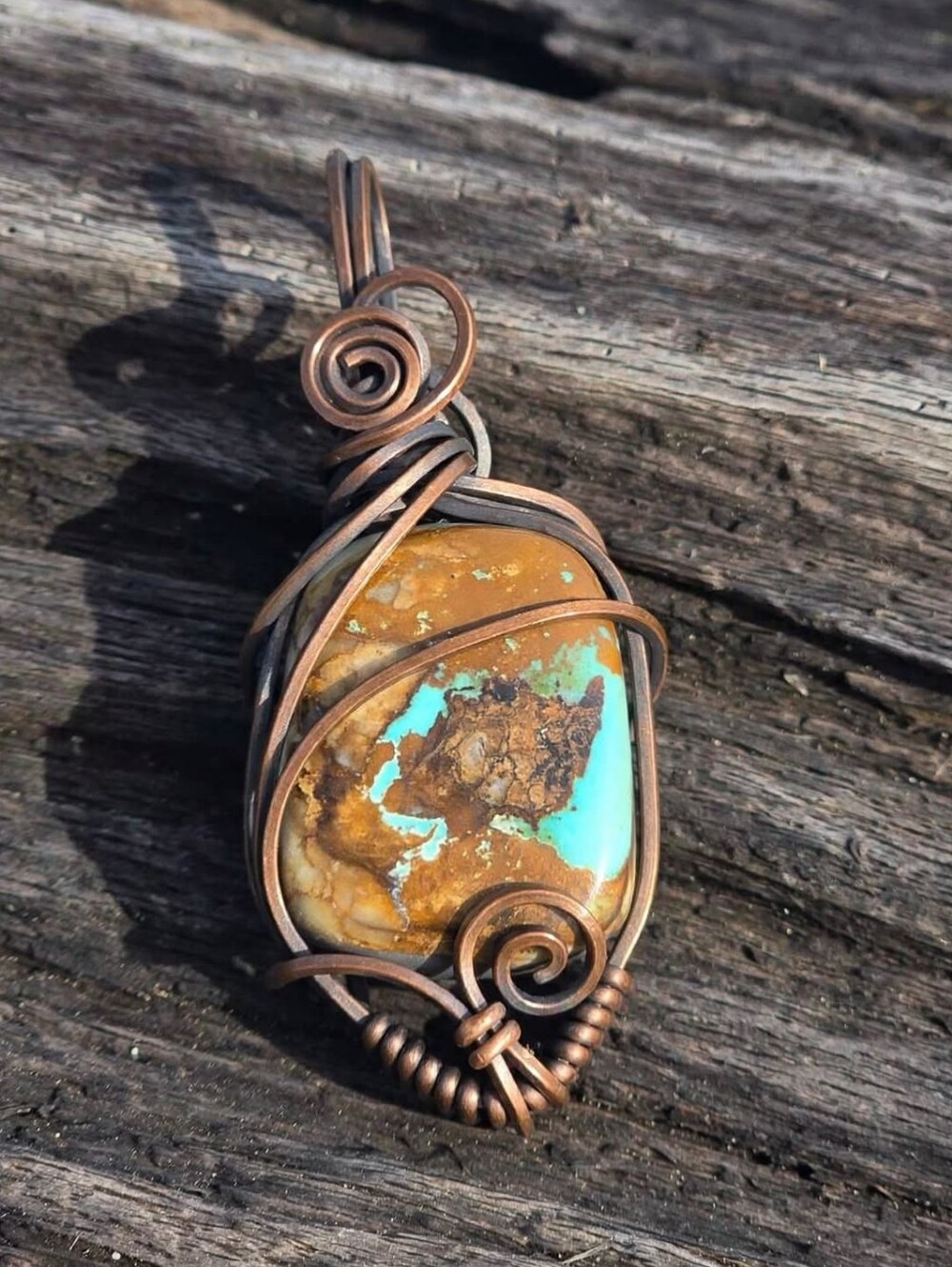 Royston Turquoise Copper Pendant
